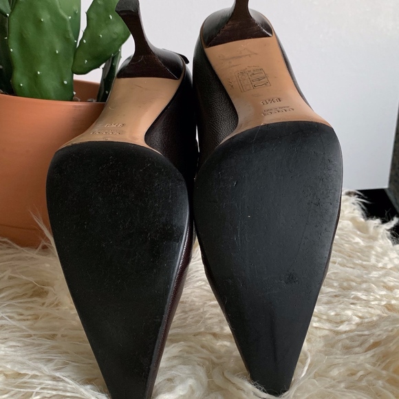 Gucci Brown Leather Slim Heel Ankle boot - Picture 6 of 8